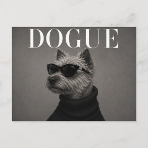 Cairn Terrier Luxe Mode Editorial Briefkaart