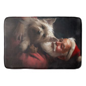 Cairn Terrier met Sinterklaas Feestelijke Kerstmis Badmat (Voorkant)