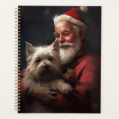 Cairn Terrier met Sinterklaas Feestelijke Kerstmis Planner (Voorkant)