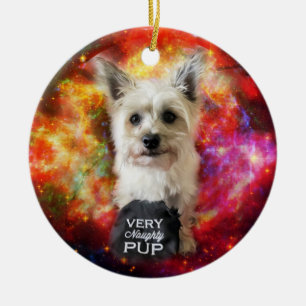 Cairn Terrier Naughty Dog kerstversiering Keramisch Ornament