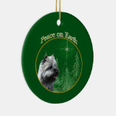 Cairn Terrier Peace Keramisch Ornament (Rechts)