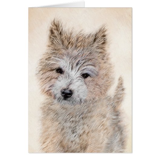 Cairn Terrier Peinture Chiot - Art Chien original (Devant)