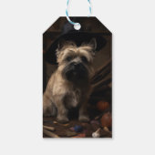Cairn Terrier pompoenen Halloween eng Cadeaulabel (Achterkant)