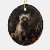 Cairn Terrier pompoenen Halloween eng Keramisch Ornament (Links)