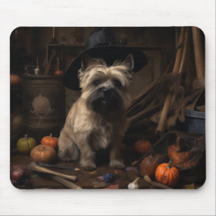 Cairn Terrier pompoenen Halloween eng Muismat