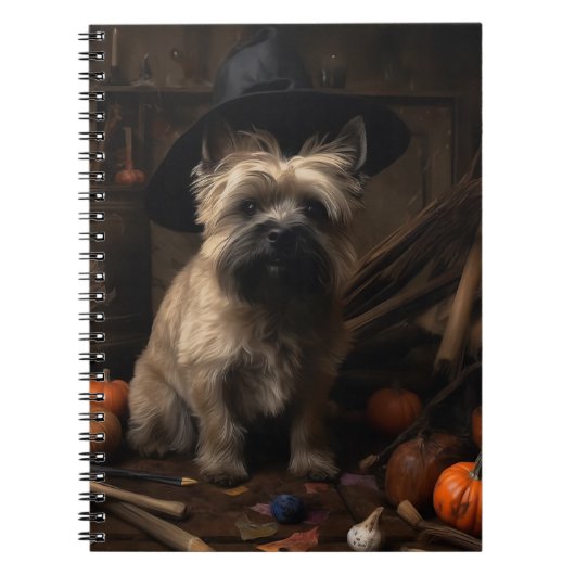 Cairn Terrier pompoenen Halloween eng Notitieboek (Voorkant)