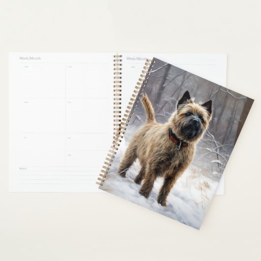 Cairn Terrier Qu'Il Neige Noël (Devant avec enveloppe)