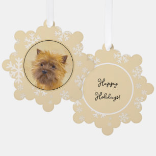 Cairn Terrier Schilderij - Mooie Originele Honden Ornament Kaart