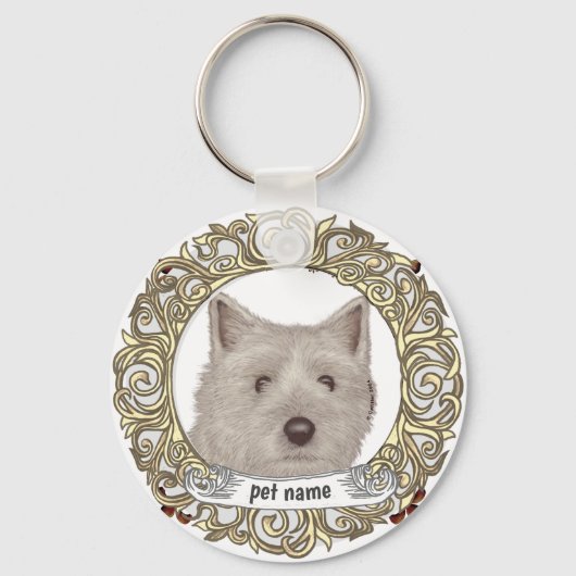 Cairn Terrier Sleutelhanger (Voorkant)
