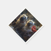 Cairn Terrier Sneeuwwit Kerstfeest Decoratie  Servet (Hoek)