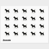Cairn Terrier-Sticker Ronde Sticker (Vel)