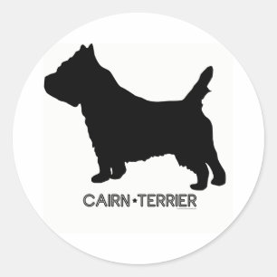Cairn Terrier-Sticker Ronde Sticker