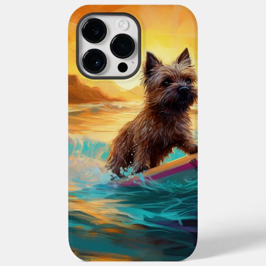Cairn Terrier Strand Surfen Schilderij Case-Mate iPhone Case (Achterkant)