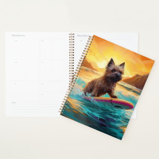 Cairn Terrier Strand Surfen Schilderij Planner (Display)