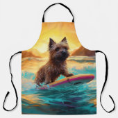 Cairn Terrier Strand Surfen Schilderij Schort (Voorkant)