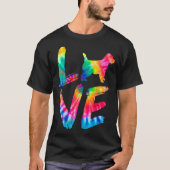 Cairn Terrier Tie Dye Love Hond Mam Pap T-shirt (Voorkant)