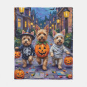 Cairn Terrier Trick-or-Treating Halloween kostuums Fleece Deken (Voorkant)