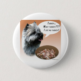 Cairn Terrier Turkije Ronde Button 5,7 Cm