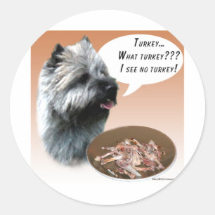 Cairn Terrier Turkije Ronde Sticker