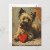 Cairn Terrier  Valentijnsdag Briefkaart (Voorkant / Achterkant)