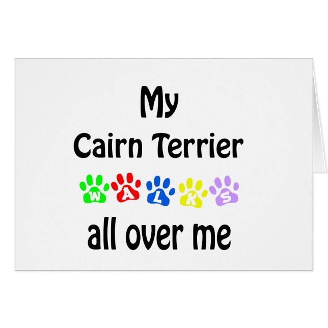 Cairn Terrier Wandelingen Ontwerp (Voorkant Horizontaal)