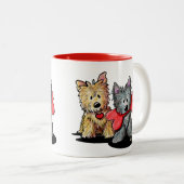 Cairn Terriers Mug à café à deux tons (Devant droit)