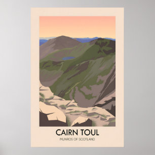 Cairn Toul Munros d'Écosse Affiche de voyage