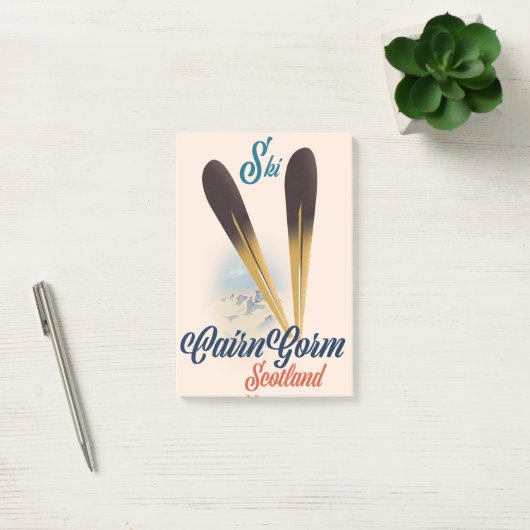 CairnGorm Schotland Ski-poster Post-it® Notes (Kantoor)