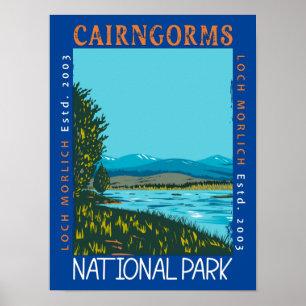 Cairngorms Nationaal Park Schotland in Nood Poster