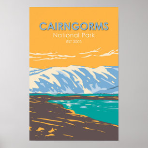 Cairngorms Nationaal Park Schotland Loch Etchachan Poster