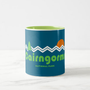 Cairngorms National Park Scotland Retro Tweekleurige Koffiemok