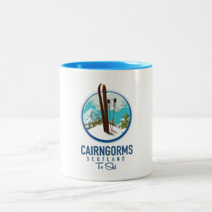 Cairngorms scotland logo tweekleurige koffiemok