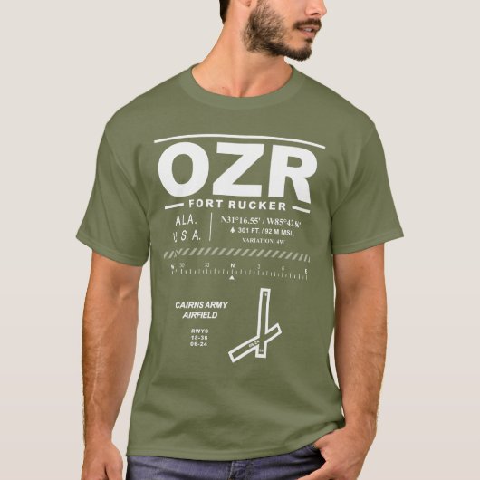 Cairns Army Airfield Fort Rucker OZR T-shirt (Voorkant)