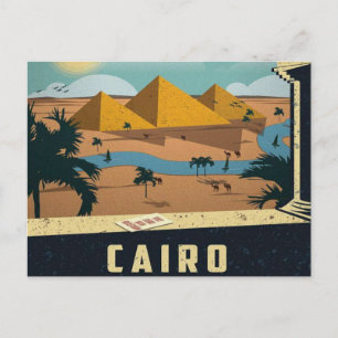 caïro Ancient Egypt Pyramids Revel  retro Briefkaart