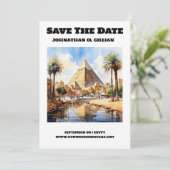 Caïro bestemming bruiloft bewaar de datum modern save the date (Staand voorkant)