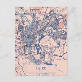 Cairo Egypt Breezy City Map Travel Briefkaart