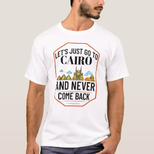 Cairo Egypt City Skyline Map Revel T-shirt