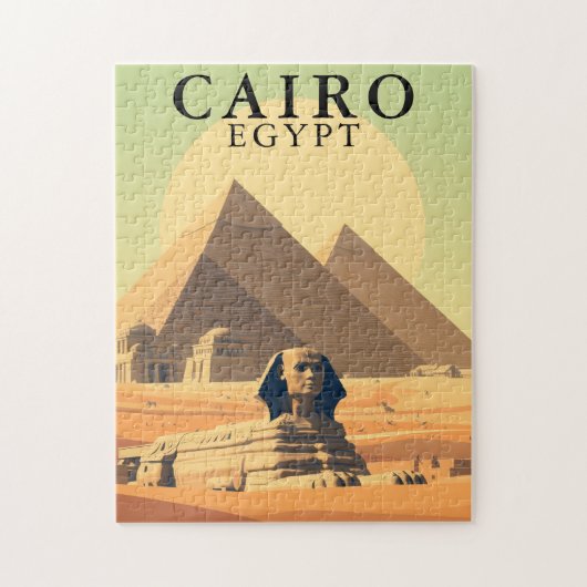 Cairo Egypt Jigsaw Puzzle Vintage Travel (Vertical)