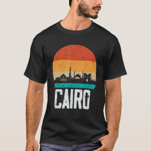 Caïro Egypt Retro Sunset Skyline Cairo T-shirt