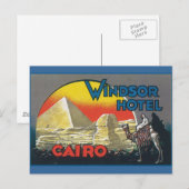 Cairo Egypt Vintage Travel Briefkaart (Voorkant / Achterkant)