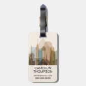 Caïro, Egypte | City Skyline Bagagelabel (Achterkant verticaal)