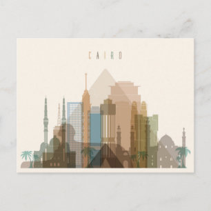 Caïro, Egypte   City Skyline Briefkaart