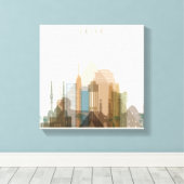 Caïro, Egypte | City Skyline Canvas Afdruk (Insitu (Houten vloer))