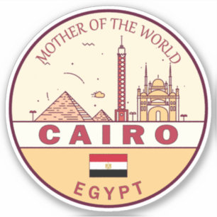 Cairo Egypte City Skyline Embleem Sticker