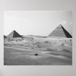 Caïro Egypte, Gizeh Piramides Poster