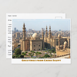 Caïro Egypte met moskee Briefkaart