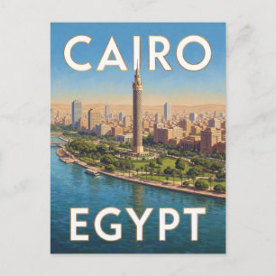 Caïro Egypte Nijl Rivier Stadsgezicht Briefkaart