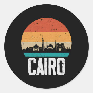 Caïro Egypte skyline Caïro Ronde Sticker