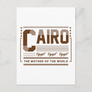 Caïro Egypte Typografie Grafisch Modern Ontwerp Briefkaart