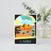 Cairo, Egypte vintage reisposter Briefkaart (Staand voorkant)